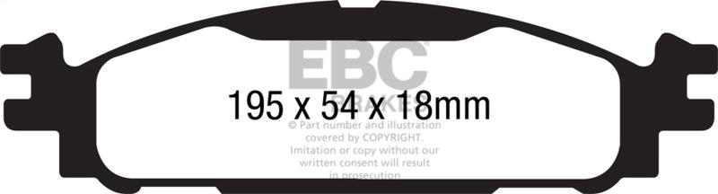 EBC DP41873R 11+ Ford Explorer 2.0 Turbo 2WD Yellowstuff Front Brake Pads