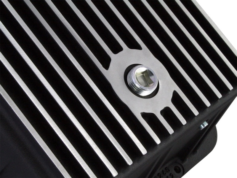 aFe 46-70072 Power Cover Trans Pan Machined Trans Pan GM Diesel Trucks 01-12 V8-6.6L Machined