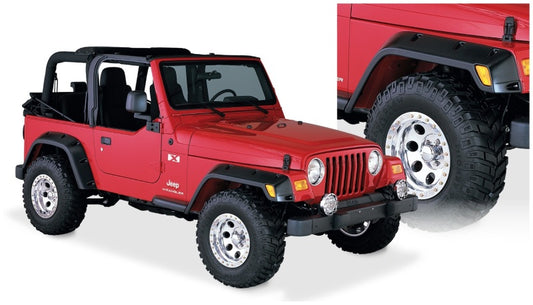 Bushwacker 10917-07 97-06 Jeep TJ Pocket Style Flares 4pc - Black