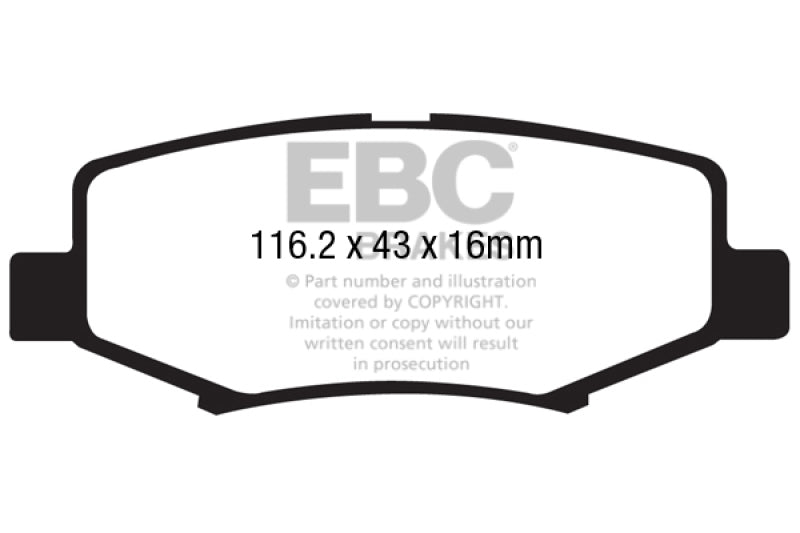 EBC DP41799R 06-11 Dodge Nitro 3.7 Yellowstuff Rear Brake Pads