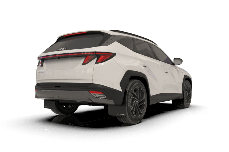 Rally Armor MF135-UR-BLK-DGRY 2025+ Hyundai Tucson (Excl. ICE & XRT) Black UR Mud Flap w/ Dark Grey Logo