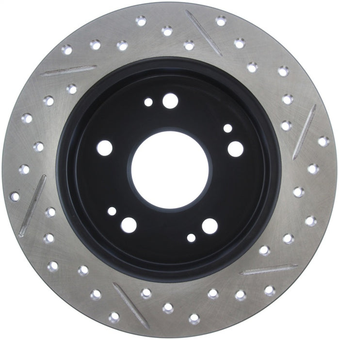 Stoptech 127.40040R StopTech 06-09 Honda Civic Ex/Si Slotted & Drilled Right Rear Rotor