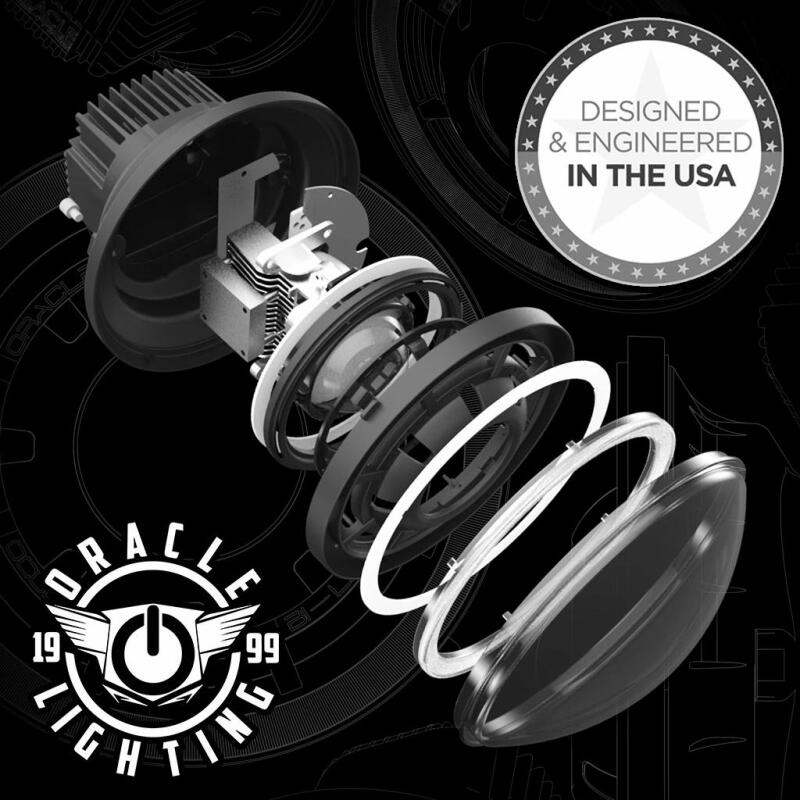 ORACLE Lighting 5876-334 0718 Jeep Wrangler JK Oculus 7in ColorSHIFT Bi-LED Projector Headlights