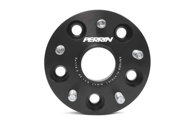 Perrin Performance PSP-WHL-025BK PERRIN Subaru 25mm Wheel Spacers 5x114.3 BP w/56mm Hub - Black