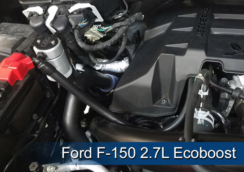 J&L 3016P-C 2011-2025 Ford F-150 2.7L/3.5L/5.0L Passenger Side Oil Separator 3.0 - Clear Anodized
