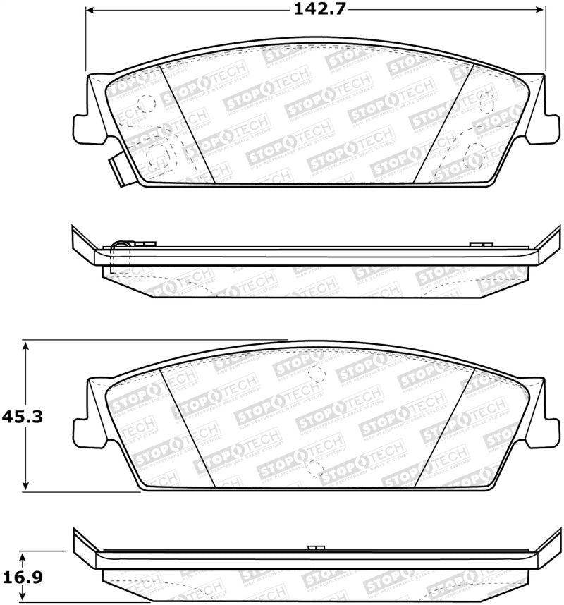 Stoptech 308.11940 StopTech Street Brake Pads
