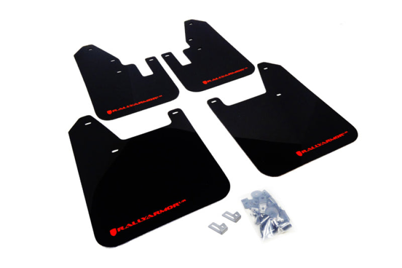 Rally Armor MF13-UR-BLK/RD 98-02 Subaru Forester Black UR Mud Flap w/ Red Logo