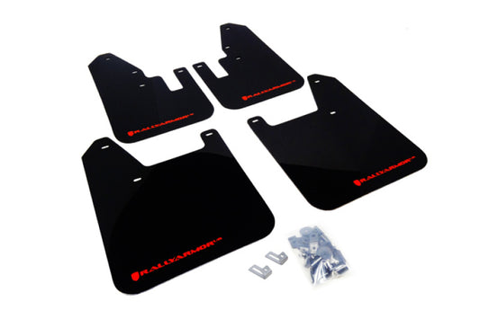 Rally Armor MF13-UR-BLK/RD 98-02 Subaru Forester Black UR Mud Flap w/ Red Logo