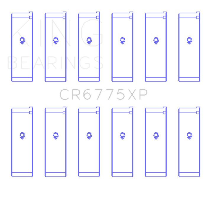 King Engine Bearings CR6775XP Nissan VQ35DE Performance Rod Bearing Set - Size STD