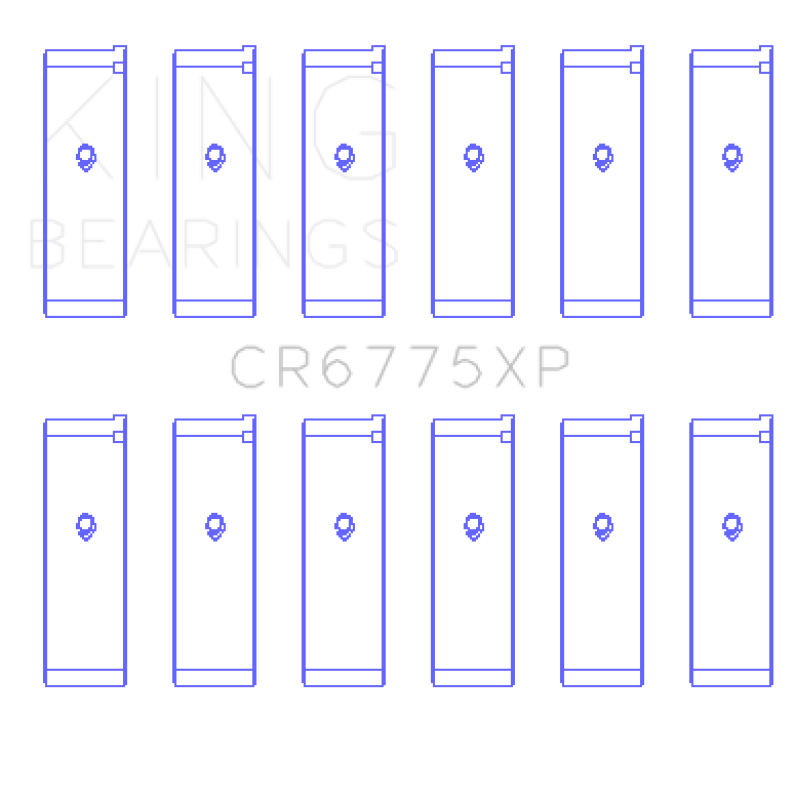 King Engine Bearings CR6775XPSTDX Nissan VQ35DE Performance Rod Bearing Set - Size STDX