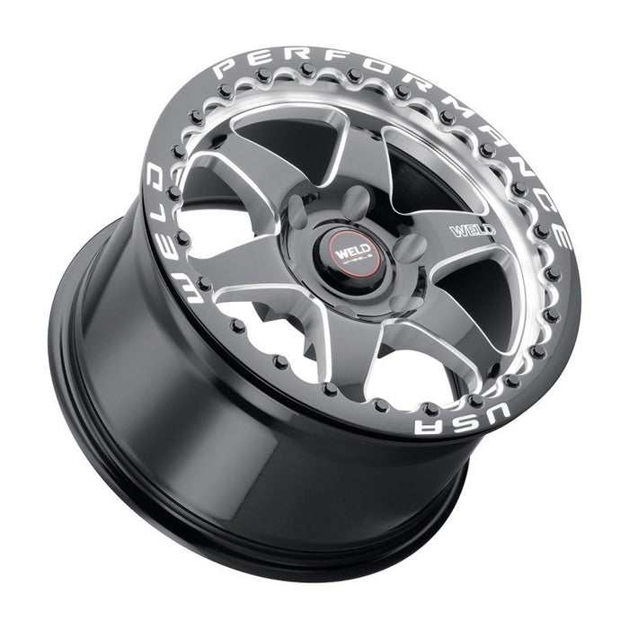 Weld S90900084P38 S909 20x10 Ventura 6 Beadlock 6x139.7 ET38 BS7.00 Gloss BLK MIL DIA 106.1