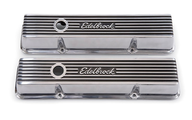 Edelbrock 4262 Valve Cover Elite II Series Chevrolet 1959-1986 262-400 CI V8 Low Polished