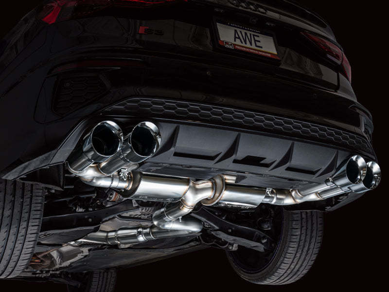 AWE Tuning 3015-42897 AWE 22-24 Audi 8Y S3 Touring Edition Exhaust - Chrome Silver Tips