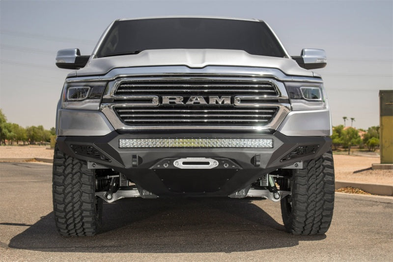 Addictive Desert Designs F551422770103 19 RAM 1500 Stealth Fighter Front Bumper w/ Winch Mount & Sensor Cut Outs