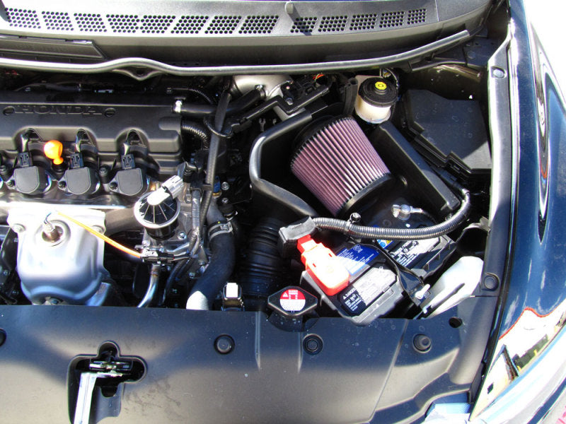 K&N Engineering 69-1013TS K&N 06-09 Civic 1.8L Silver Typhoon Short RAM Intake