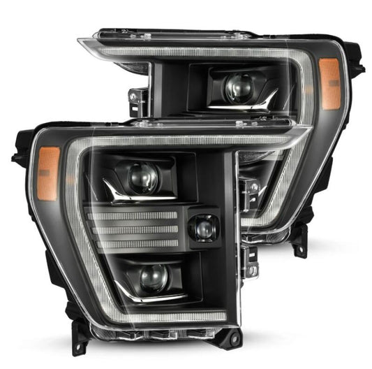AlphaRex 880293 21-22 Ford F150 PRO-Series Projector headlights Black w/Activ Light/Seq Signal