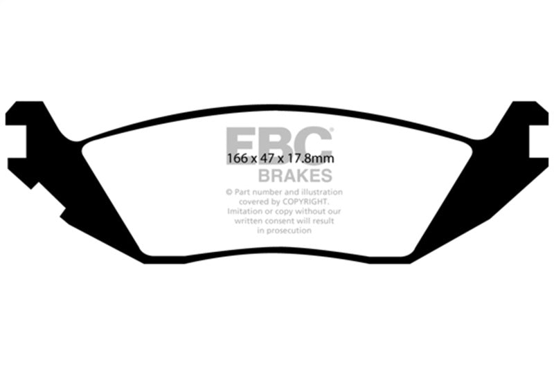 EBC DP41639R 2019+ RAM 1500 Classic 3.6L/5.7L Yellowstuff Rear Brake Pads