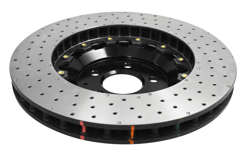 DBA DBA52166BLKXD 15-20 Ford Mustang GT Perf Package (380mm Front Rotor) Front 5000 Series Drilled Rotor w/Blk Hat