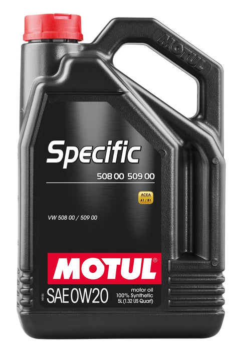 Motul 107384 5L Specific 508 0W20 Oil - Acea A1/B1 / VW 508.00/509.00 / Porsche C20