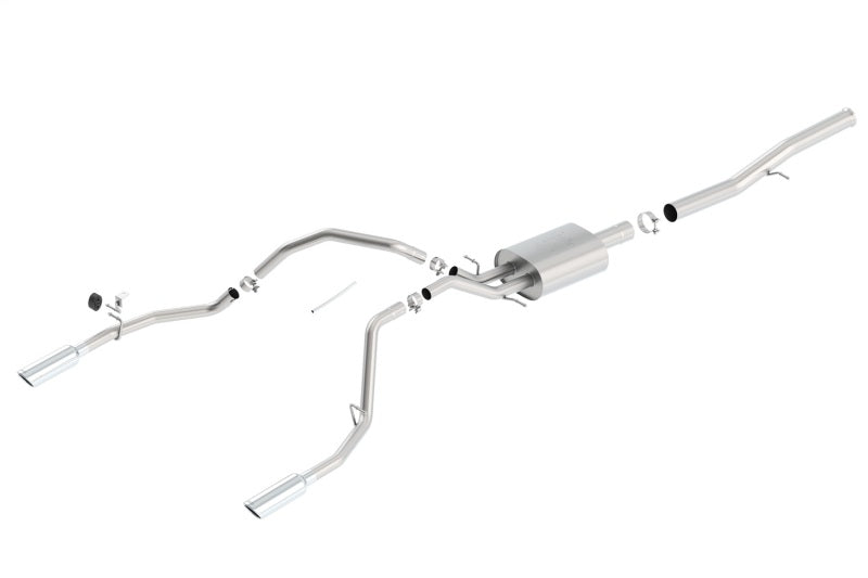 Borla 140572 14 Silv/Sierra 1500 EC Std/CC Short 143.5in WB ATAK Single Split Rear Exit Cat-Back Exhaust