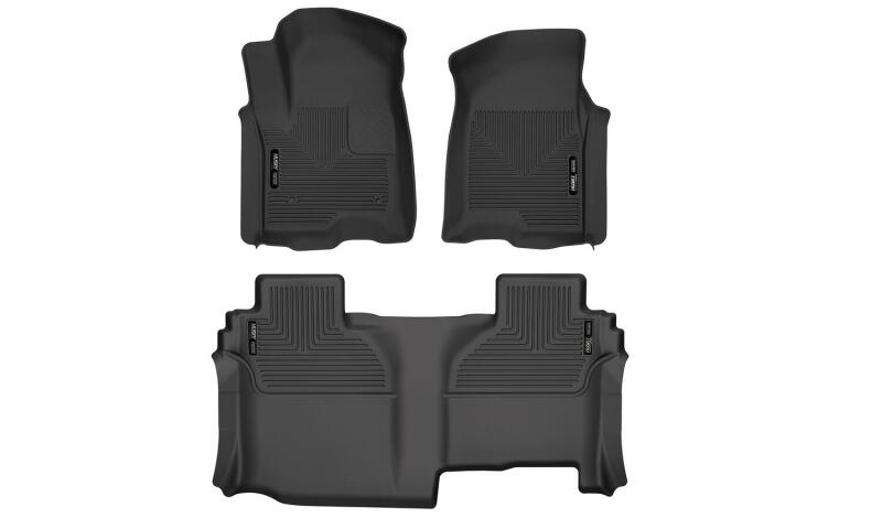 Husky Liners 53648 19-24 Chevy Silverado1500/GMC Sierra1500 X-Act Front + 2nd Seat Floor Liner Set-Black