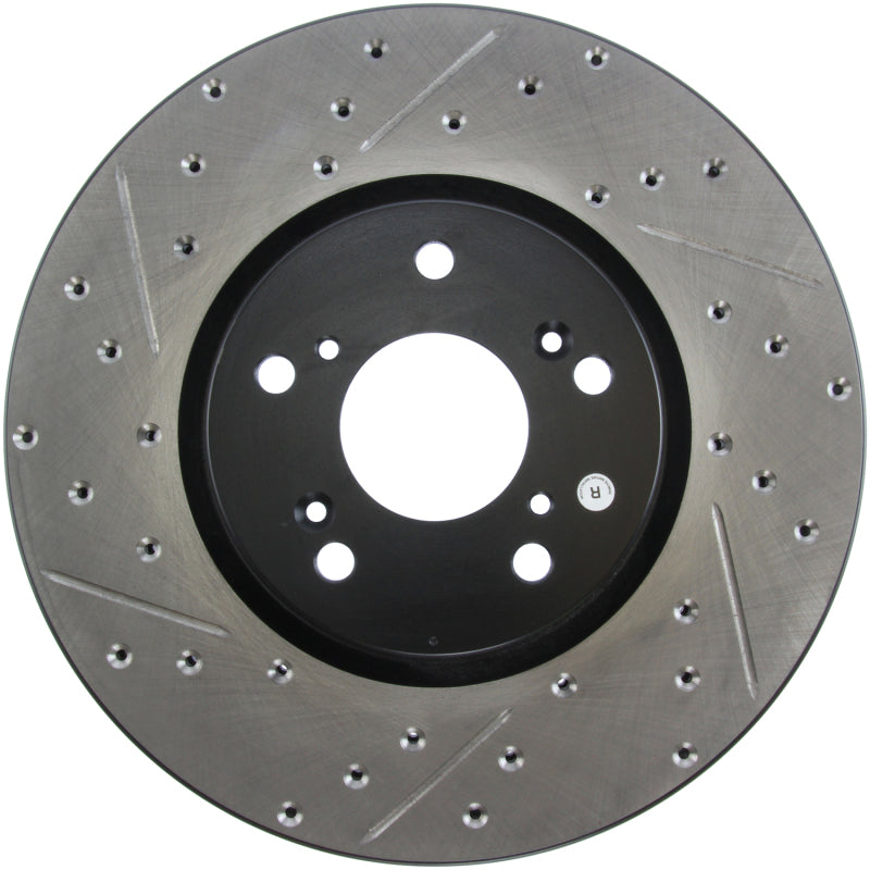 Stoptech 127.40062R StopTech 04-08 Acura TL (Brembo Caliber) SportStop Slotted &amp; Drilled Right Front Rotor