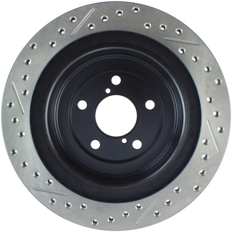 Stoptech 127.47025L StopTech 06-07 Subaru Impreza WRX (Exc STi) Slotted & Drilled Left Rear Rotor