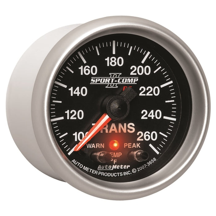 AutoMeter 3658 Autometer Elite 52.4mm 100-260F Transmission Temprature Peak & Warn w/ Electronic Control Gauge