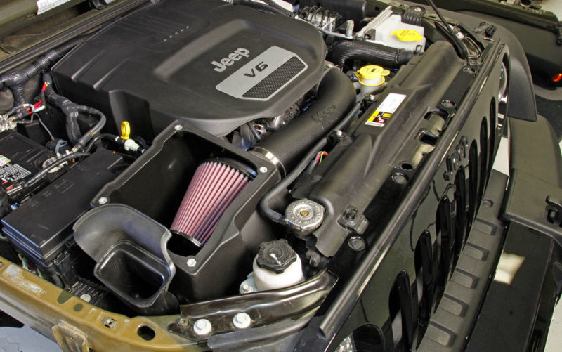 K&N Engineering 57-1573 K&N 12-18 Jeep Wrangler 3.6L V6 Performance Intake Kit w/ Snorkel