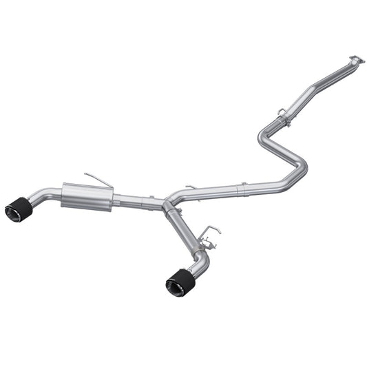 MBRP S47103CF 22-23 Hyundai Elantra N 2.0L Turbo T304 5in OD CF Tips Dual Outlet 3in Cat Back Exhaust