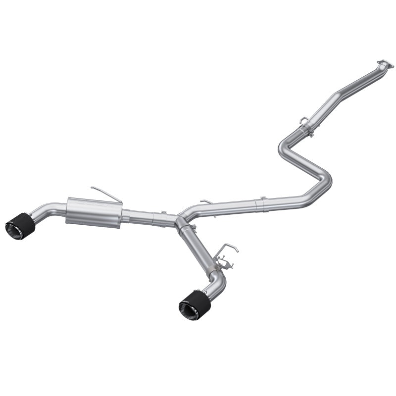 MBRP S47103CF 22-23 Hyundai Elantra N 2.0L Turbo T304 5in OD CF Tips Dual Outlet 3in Cat Back Exhaust
