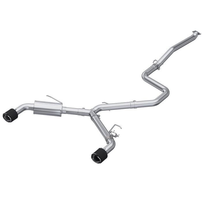MBRP S47103CF 22-23 Hyundai Elantra N 2.0L Turbo T304 5in OD CF Tips Dual Outlet 3in Cat Back Exhaust