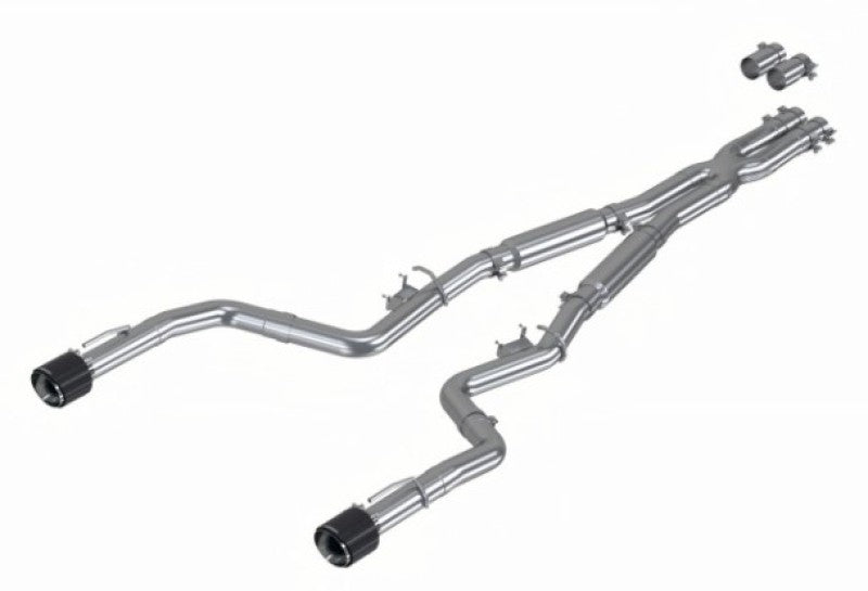 MBRP S71173CF 17-21 Charger 5.7/6.1/6.4L 3in Dual Rear Exit SS Catback Exhaust w/ Carbon Fiber Tips