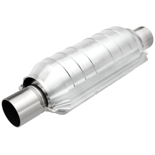 Magnaflow 51304 MagnaFlow Conv Univ 2in Inlet/Outlet Center/Center Round 11in Body L x 5.125in W x 15in Overall L