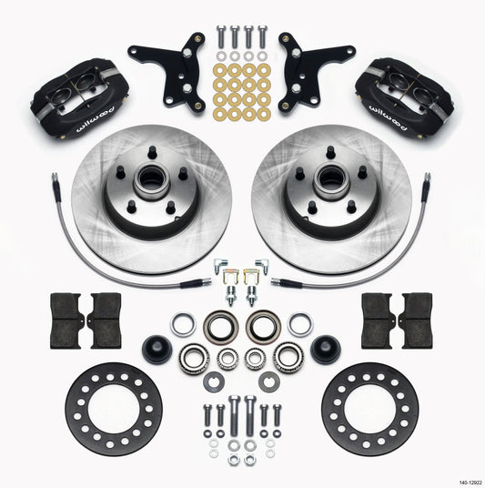 Wilwood 140-12922 Forged Dynalite Front Kit 11.28in 1 PC Rotor&Hub Ford 1954-1956