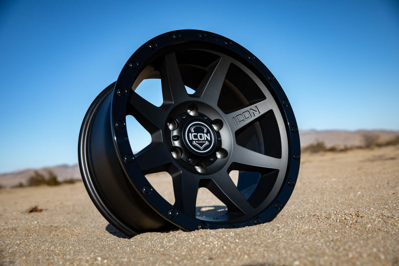 ICON 1818905560DB Rebound 18x9 5x150 25mm Offset 6in BS 110.1mm Bore Double Black Wheel