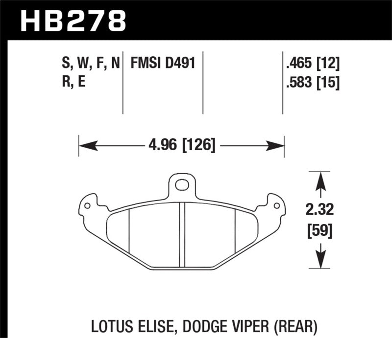 Hawk Performance HB278F.583 Hawk HPS Street Brake Pads