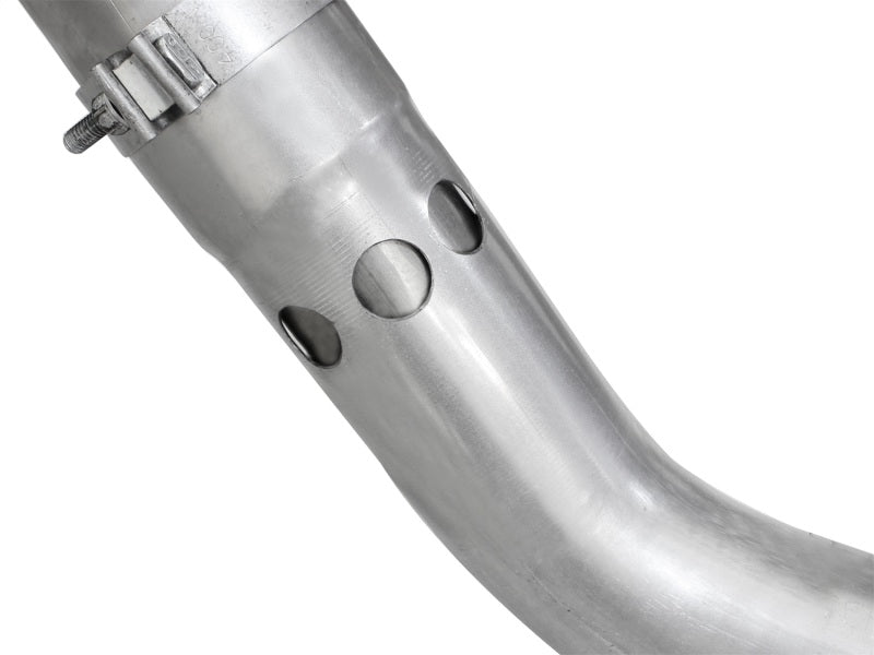 aFe 49-03065-P Atlas Exhaust 4in DPF-Back Exhaust Aluminized Steel Polished Tip 11-14 ford Diesel Truck V8-6.7L