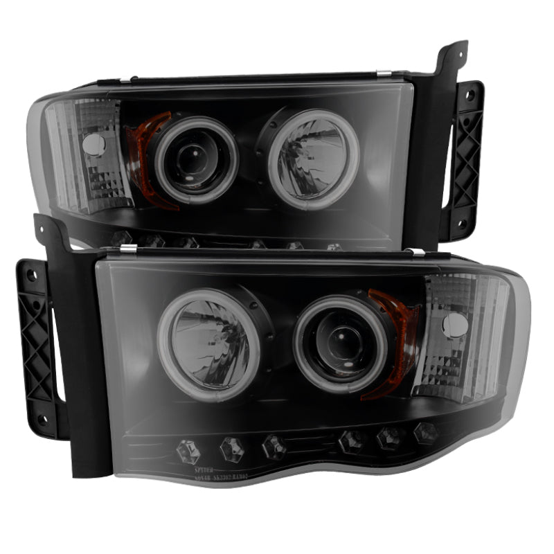 SPYDER 5078797 Spyder Dodge RAM 1500 02-05 03-05 Projector Headlights CCFL Halo LED Blk Smke PRO-YD-DR02-CCFL-BSM