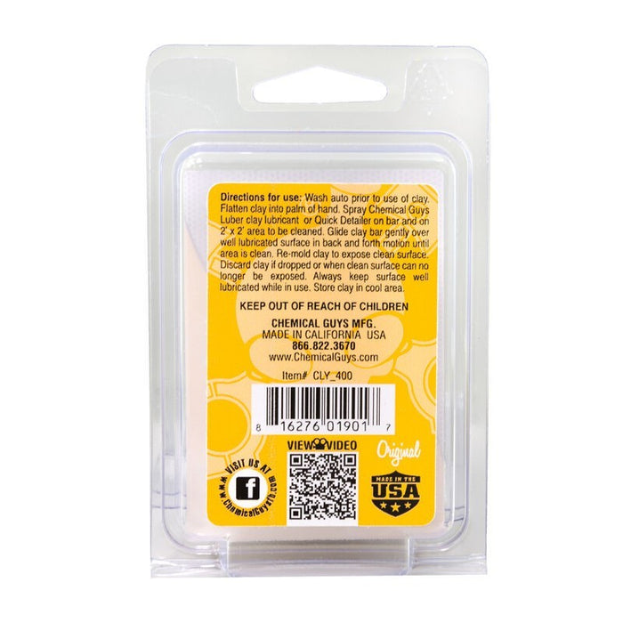 Chemical Guys CLY_400 OG Clay Bar (Light/Medium Duty) - Yellow