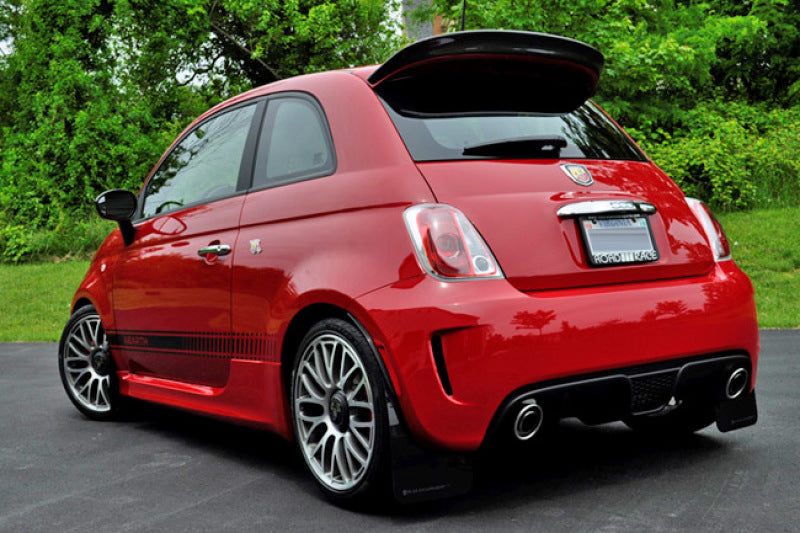 Rally Armor MF25-UR-BLK/RD 12-18 Fiat 500 Black UR Mud Flap w/Red Logo