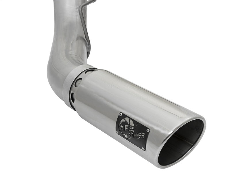 aFe 49-03090-P ATLAS 5in DPF-Back Alum Steel Exhaust System w/Polished Tip 2017 Ford Diesel Trucks V8-6.7L (td)