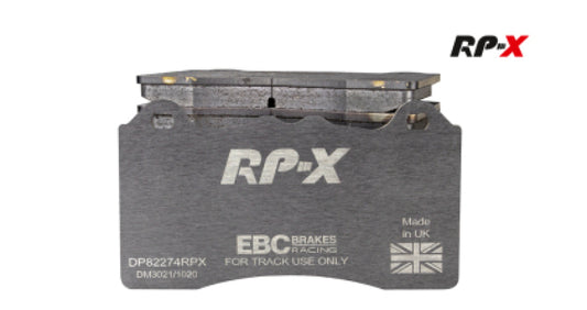 EBC DP82302RPX Racing 2020+ Toyota GR Supra 2.0 Turbo / 2019 BMW 330 G20 2.0 Turbo RP-X Race Front Brake Pads