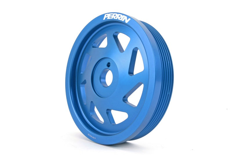 Perrin Performance PSP-ENG-101BL PERRIN 15-18 Subaru WRX / 13-20 BRZ / 14-18 FXT / 13-16 Crosstrek Lightened Crank Pulley - Blue