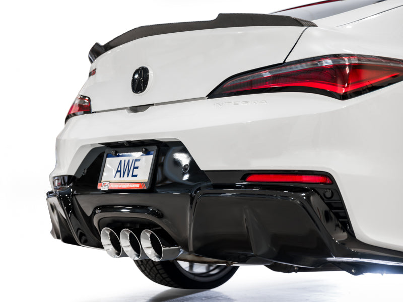 AWE Tuning 3015-52335 2024 Acura Integra Type S DE5 FWD Touring Edition Exhaust w/ Triple Chrome Silver Tips