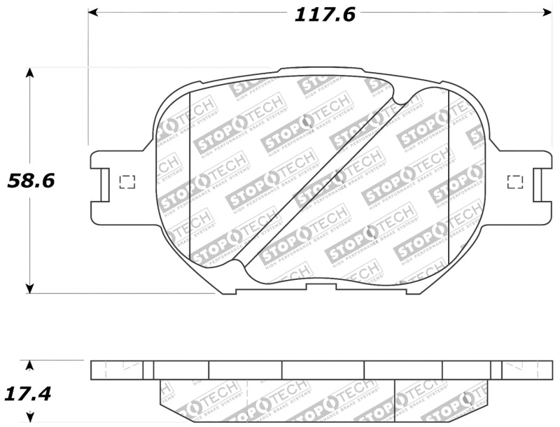 Stoptech 309.08170 StopTech Performance 05-08 Scion tC/ 01-05 Celica GT/ 00-05 Celica GT-S Front Brake Pads