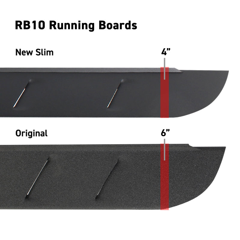 Go Rhino 630087SPC RB10 Slim Running Boards - Universal 87in. - Tex. Blk