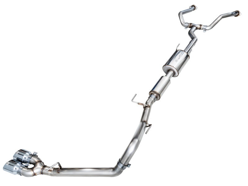 AWE Tuning 3015-32063 AWE 0FG Exhaust for 3rd Gen Toyota Tundra - Dual Chrome Silver Tips
