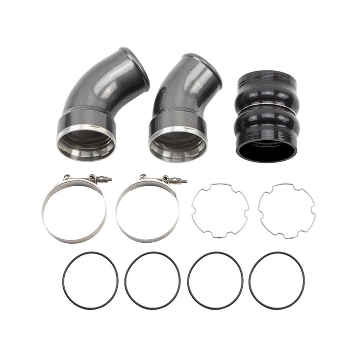 Wehrli WCF100367-GB 06-10 Chevrolet 6.6L LBZ/LMM Duramax Passenger Side 3.5in Intercooler Pipe - Gloss Black
