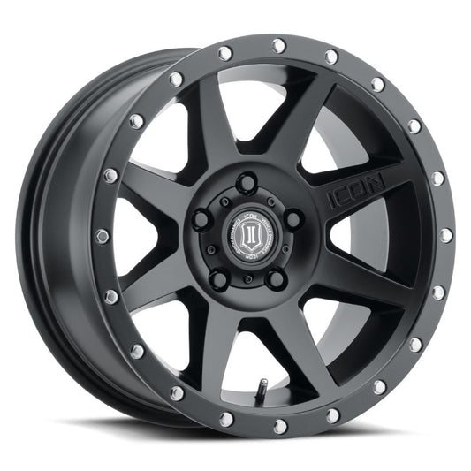 ICON 1817858547SB Rebound 17x8.5 5x5.5 0mm Offset 4.75in BS Satin Black Wheel